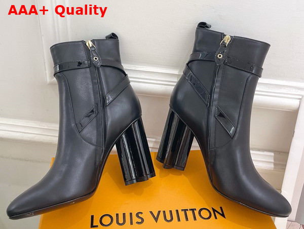 Louis Vuitton Silhouette Ankle Boot in Black Calf Leather Replica