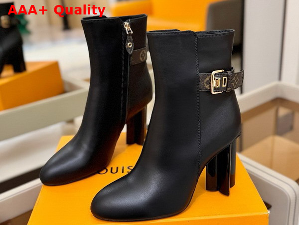 Louis Vuitton Silhouette Ankle Boot in Black Plain Calf Leather 1AIEG1 Replica
