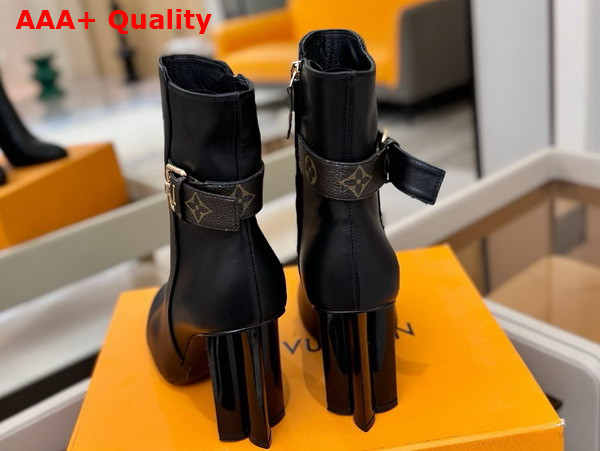 Louis Vuitton Silhouette Ankle Boot in Black Plain Calf Leather 1AIEG1 Replica