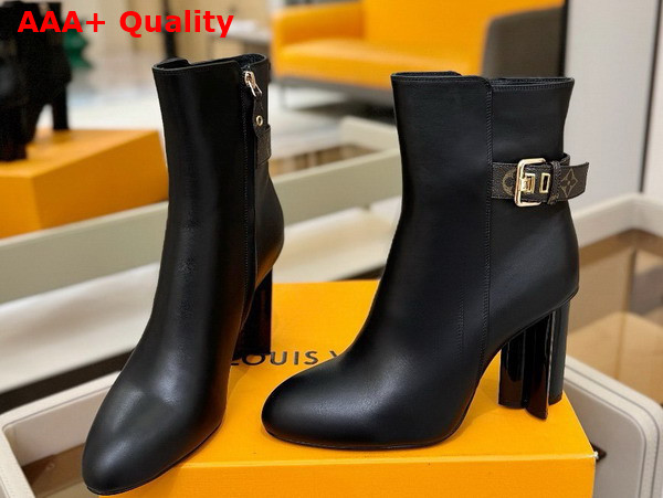Louis Vuitton Silhouette Ankle Boot in Black Plain Calf Leather 1AIEG1 Replica