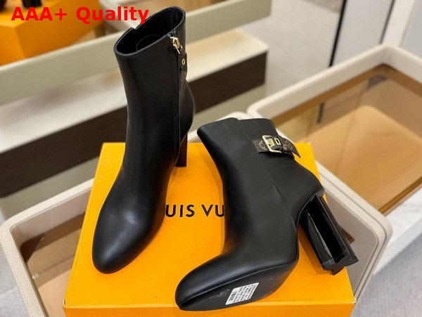 Louis Vuitton Silhouette Ankle Boot in Black Plain Calf Leather 1AIEG1 Replica