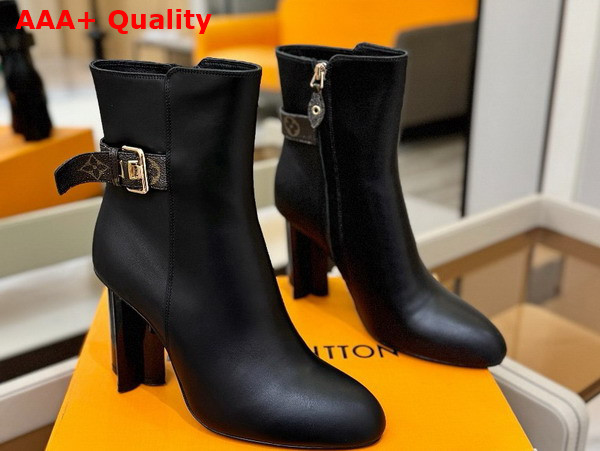 Louis Vuitton Silhouette Ankle Boot in Black Plain Calf Leather 1AIEG1 Replica