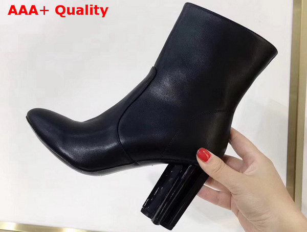 Louis Vuitton Silhouette Ankle Boot in Black Plain Calf Leather Replica