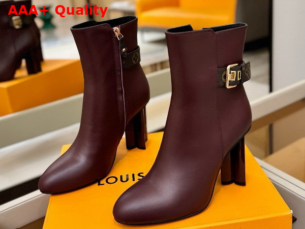 Louis Vuitton Silhouette Ankle Boot in Marron Fonce Plain Calf Leather 1AIEGJ Replica