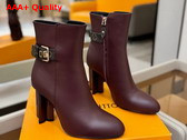 Louis Vuitton Silhouette Ankle Boot in Marron Fonce Plain Calf Leather 1AIEGJ Replica