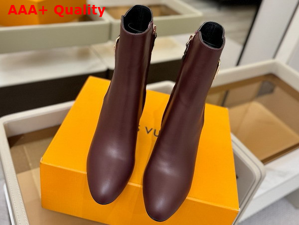 Louis Vuitton Silhouette Ankle Boot in Marron Fonce Plain Calf Leather 1AIEGJ Replica