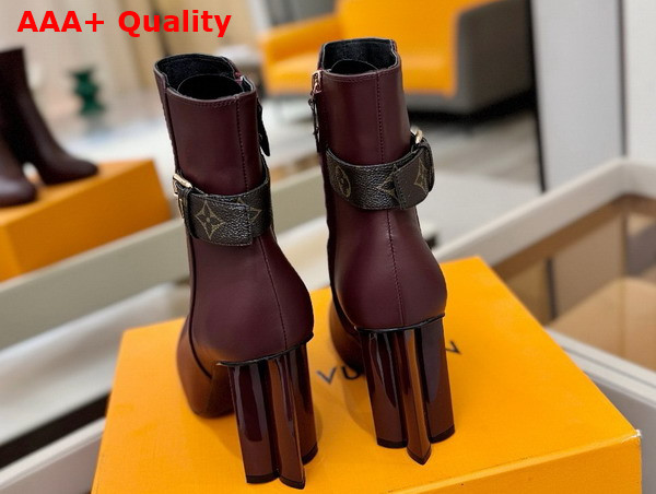 Louis Vuitton Silhouette Ankle Boot in Marron Fonce Plain Calf Leather 1AIEGJ Replica