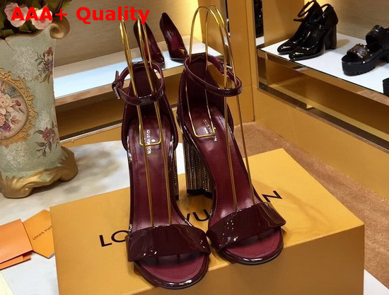Louis Vuitton Silhouette Sandal Bordeaux Patent Calf Leather Replica