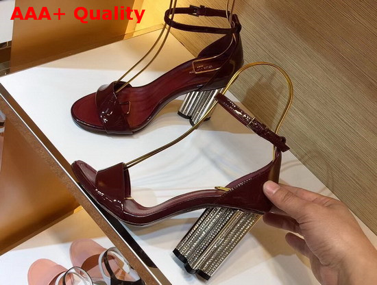 Louis Vuitton Silhouette Sandal Bordeaux Patent Calf Leather Replica