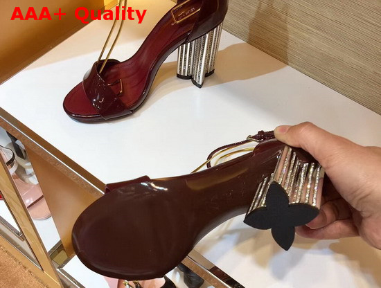 Louis Vuitton Silhouette Sandal Bordeaux Patent Calf Leather Replica