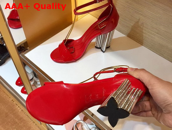 Louis Vuitton Silhouette Sandal Red Patent Calf Leather Replica