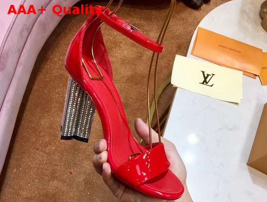 Louis Vuitton Silhouette Sandal Red Patent Calf Leather Replica