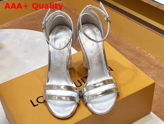 Louis Vuitton Silhouette Sandal Silver Metallic Calf Leather 1A4VCP Replica