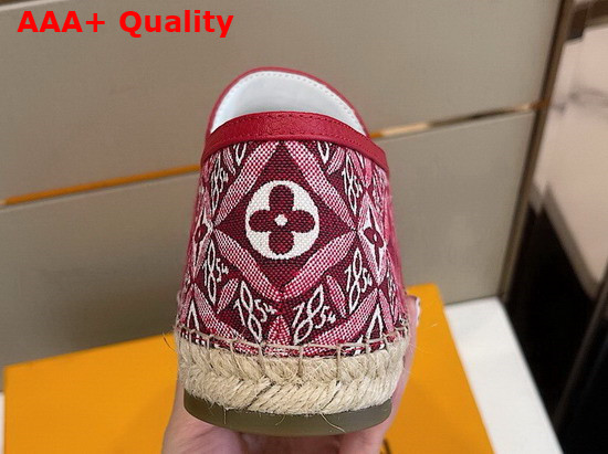 Louis Vuitton Since 1854 Bidart Espadrille Bordeaux Red Jacquard Since 1854 Textile Replica