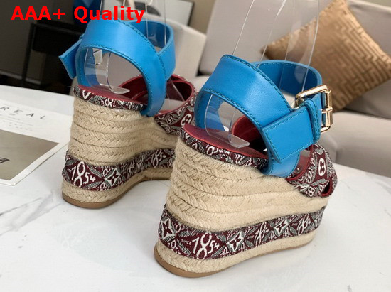 Louis Vuitton Since 1854 Boundary Wedge Sandal Bordeaux Replica