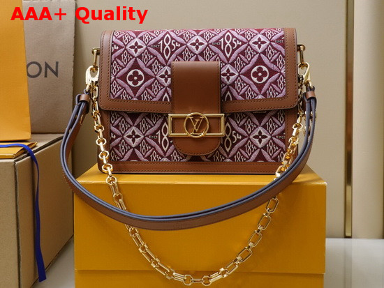 Louis Vuitton Since 1854 Dauphine MM Handbag Bordeaux Jacquard Since 1854 Textile Replica