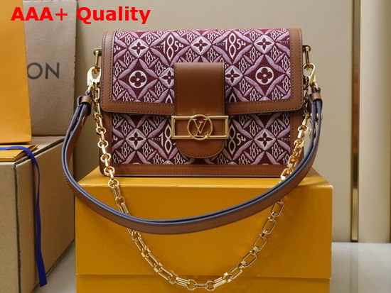 Louis Vuitton Since 1854 Dauphine MM Handbag Bordeaux Jacquard Since 1854 Textile Replica