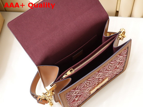 Louis Vuitton Since 1854 Dauphine MM Handbag Bordeaux Jacquard Since 1854 Textile Replica