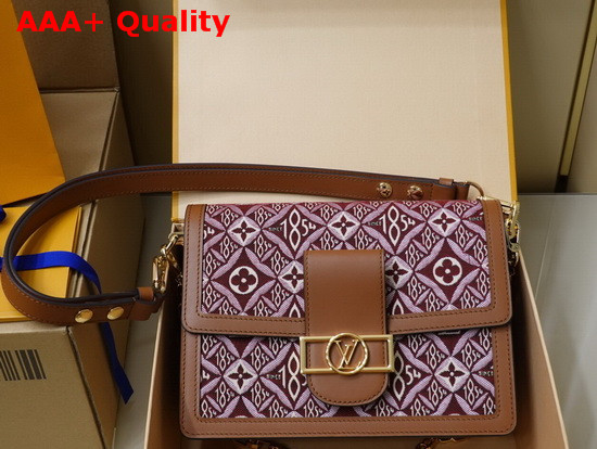 Louis Vuitton Since 1854 Dauphine MM Handbag Bordeaux Jacquard Since 1854 Textile Replica