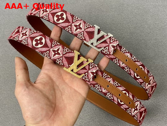 Louis Vuitton Since 1854 LV Iconic 30mm Belt in Burgundy MP269W Replica
