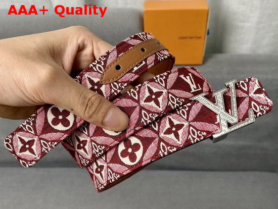 Louis Vuitton Since 1854 LV Iconic 30mm Belt in Burgundy MP269W Replica