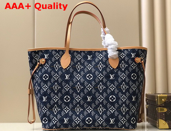 Louis Vuitton Since 1854 Neverfull MM Blue Jacquard Since 1854 Textile M57484 Replica