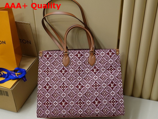 Louis Vuitton Since 1854 Onthego GM Bordeaux Jacquard Since 1854 Textile M57185 Replica