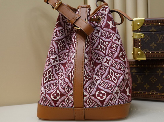 Louis Vuitton Since 1854 Petit Noe Bucket Bag in Bordeaux Jacquard Since 1854 Textile M57154 Replica