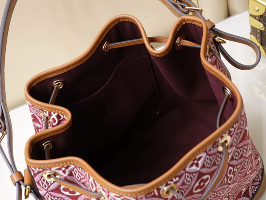 Louis Vuitton Since 1854 Petit Noe Bucket Bag in Bordeaux Jacquard Since 1854 Textile M57154 Replica