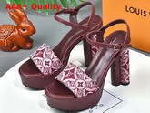 Louis Vuitton Since 1854 Podium Platform Sandal Bordeaux 1A8D31 Replica