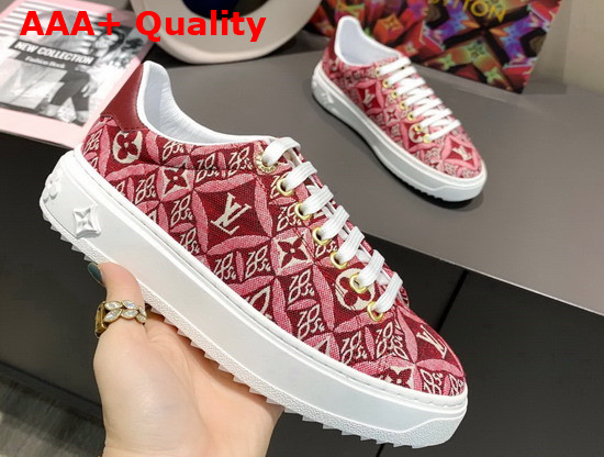 Louis Vuitton Since 1854 Time Out Sneaker in Bordeaux Replica