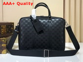 Louis Vuitton Sirius Briefcase Damier Infini Onyx Cowhide Leather N45288 Replica