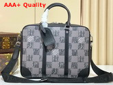 Louis Vuitton Sirius Briefcase Graphite Cowhide Leather N50072 Replica