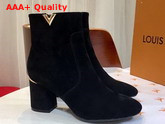 Louis Vuitton Skyline Ankle Boot in Black Suede Leather Replica