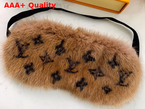 Louis Vuitton Sleep Mask in Brown Mink Fur GI0419 Replica