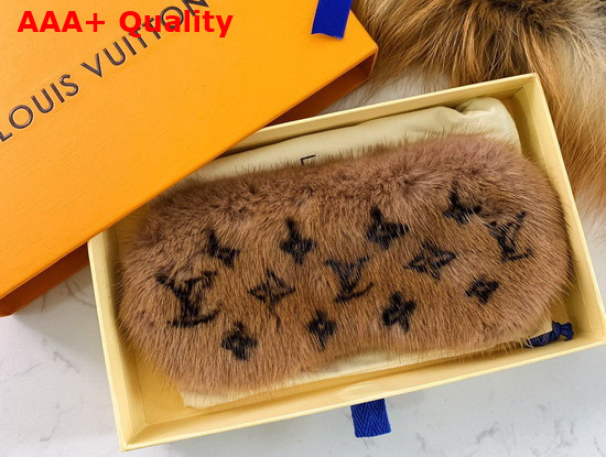Louis Vuitton Sleep Mask in Brown Mink Fur GI0419 Replica