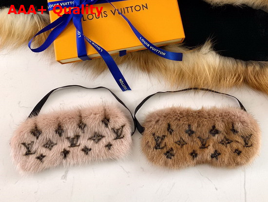 Louis Vuitton Sleep Mask in Light Pink Mink Fur GI0420 Replica