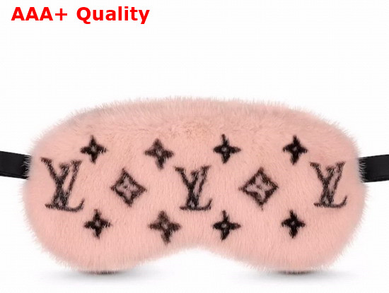 Louis Vuitton Sleep Mask in Light Pink Mink Fur GI0420 Replica