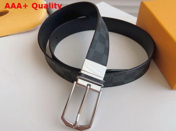 Louis Vuitton Slender 35mm Reversible Belt Damier Graphite Coated Canvas M8203V Replica
