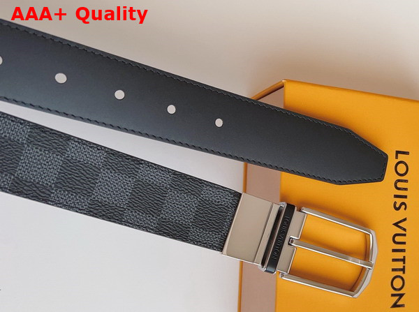 Louis Vuitton Slender 35mm Reversible Belt Damier Graphite Coated Canvas M8203V Replica