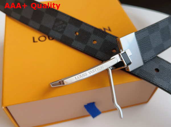 Louis Vuitton Slender 35mm Reversible Belt Damier Graphite Coated Canvas M8203V Replica