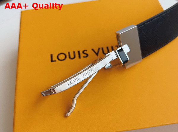 Louis Vuitton Slender 35mm Reversible Belt in Black Embossed Calf Leather M8204V Replica