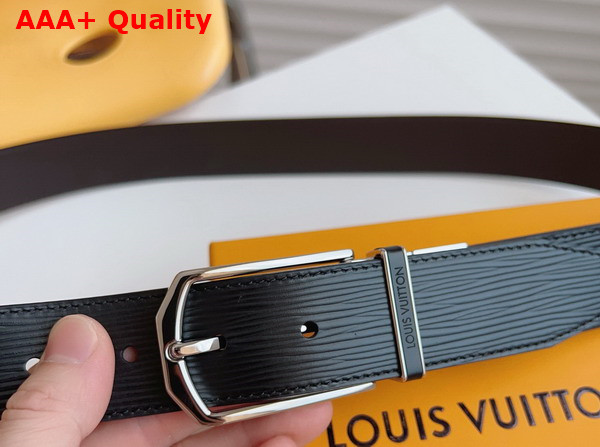 Louis Vuitton Slender 35mm Reversible Belt in Black Epi Leather Replica