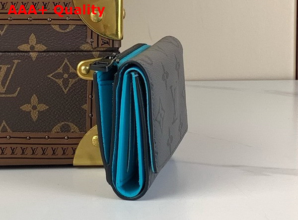 Louis Vuitton Slender Pilot Wallet in Monogram Eclipse Reverse Coated Canvas Replica