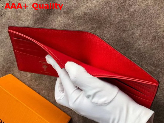 Louis Vuitton Slender Wallet Epi Red Men LV 2018 FIFA World Cup Edition Replica