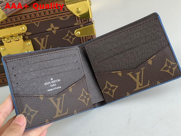 Louis Vuitton Slender Wallet in Atlantic Blue Monogram Coated Canvas M82798 Replica