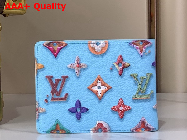 Louis Vuitton Slender Wallet in Blueberry Monogram Donuts Coated Canvas M28042 Replica