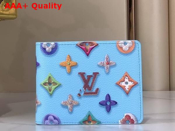 Louis Vuitton Slender Wallet in Blueberry Monogram Donuts Coated Canvas M28042 Replica