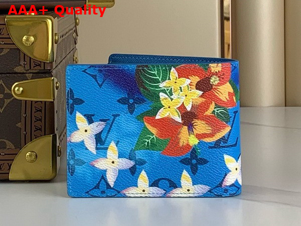 Louis Vuitton Slender Wallet in Bright Blue Monogram Surfin Coated Canvas Replica