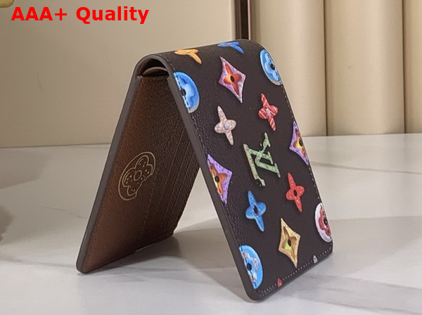 Louis Vuitton Slender Wallet in Chocolate Monogram Donuts Coated Canvas M28283 Replica